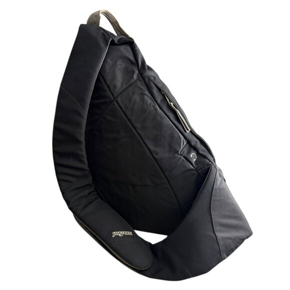Jansport Large Sling Bag Backpack Black Outdoor Gorpcore Hiking Camping Utility - Picture 4 of 8
